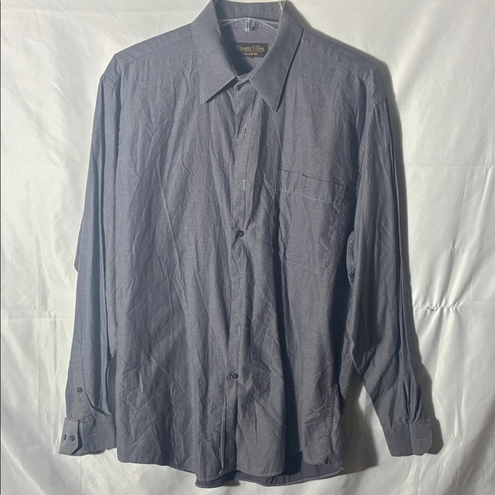 Roberto Villini men’s Large, long sleeve dress shirt